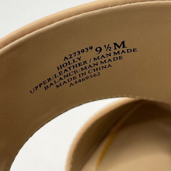 H by Halston Open-Toe Cut-Out Leather Mules Heels- Holly Nude Size 9.5 #516 - Picture 12 of 12